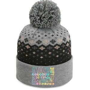 Advocate Love Support Accept Be Kind Autism Awareness Gift The Baniff Cuffed Pom Beanie