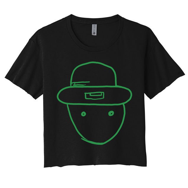 Amateur Leprechaun Sketch Crop Top
