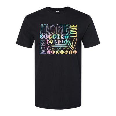 Advocate Love Support Accept Be Kind Autism Awareness Softstyle® CVC T-Shirt