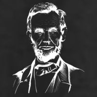 Abraham Lincoln Sketch 7 Panel Mesh Trucker Snapback Hat