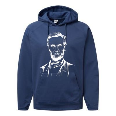 Abraham Lincoln Sketch Performance Fleece Hoodie