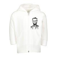 Abraham Lincoln Sketch Toddler Zip Fleece Hoodie