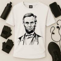 Abraham Lincoln Sketch Cooling Performance Crew T-Shirt