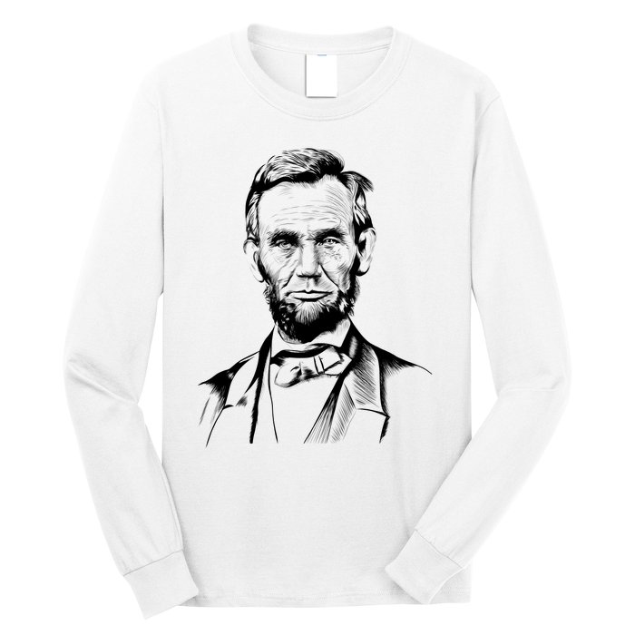 Abraham Lincoln Sketch Long Sleeve Shirt