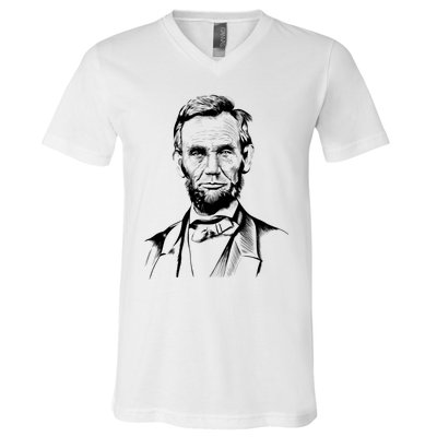 Abraham Lincoln Sketch V-Neck T-Shirt