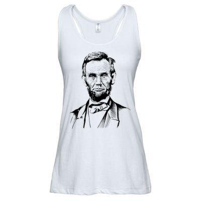 Abraham Lincoln Sketch Ladies Essential Flowy Tank