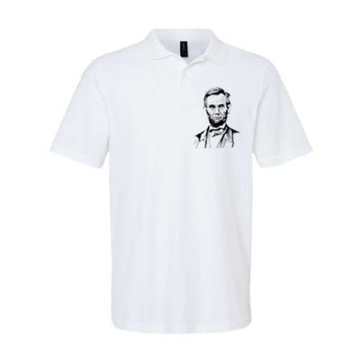 Abraham Lincoln Sketch Softstyle Adult Sport Polo