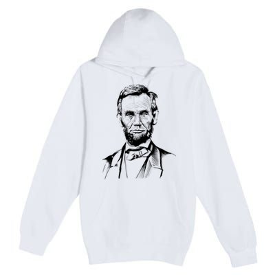 Abraham Lincoln Sketch Premium Pullover Hoodie