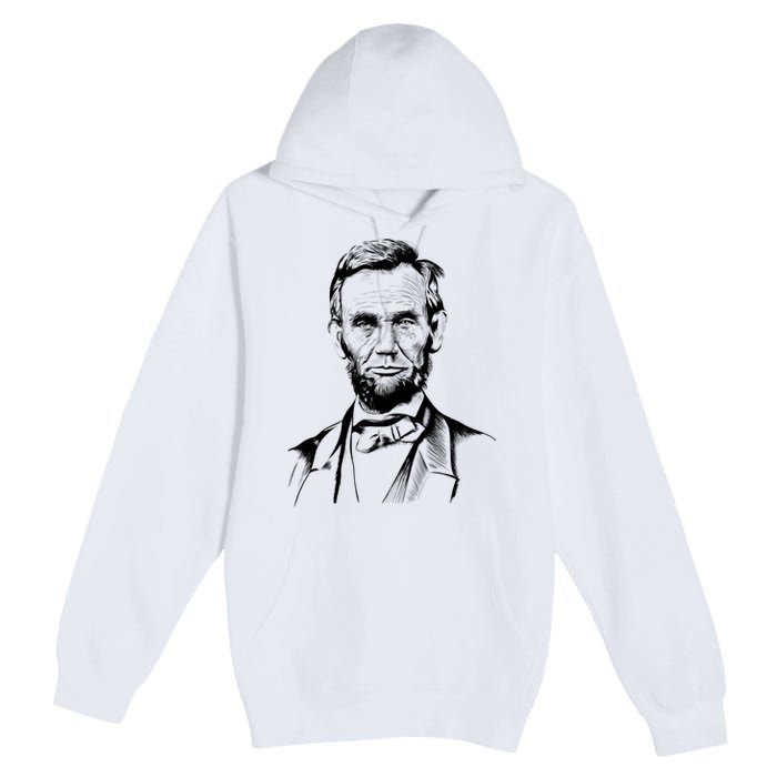 Abraham Lincoln Sketch Premium Pullover Hoodie