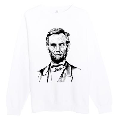 Abraham Lincoln Sketch Premium Crewneck Sweatshirt