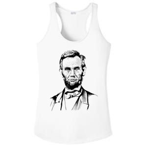 Abraham Lincoln Sketch Ladies PosiCharge Competitor Racerback Tank