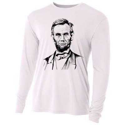 Abraham Lincoln Sketch Cooling Performance Long Sleeve Crew