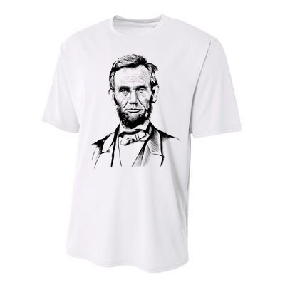 Abraham Lincoln Sketch Performance Sprint T-Shirt