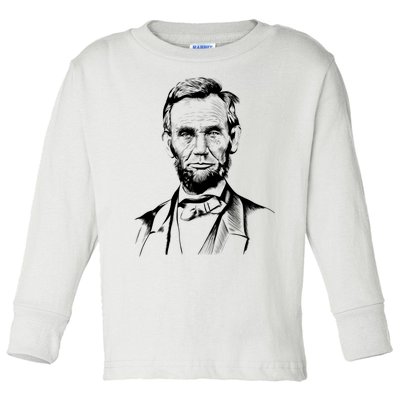 Abraham Lincoln Sketch Toddler Long Sleeve Shirt