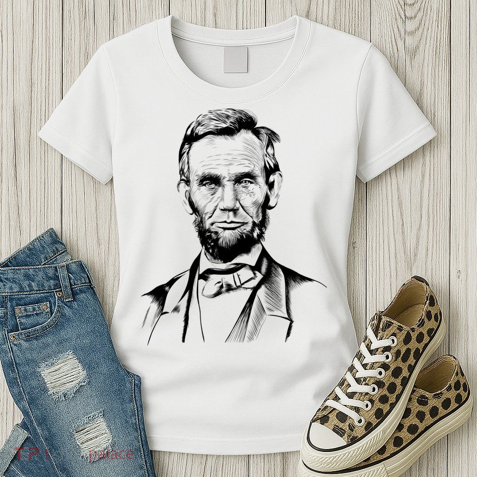 Abraham Lincoln Sketch Womens T-Shirt