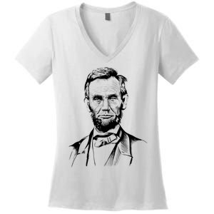 Abraham Lincoln Sketch Women's V-Neck T-Shirt