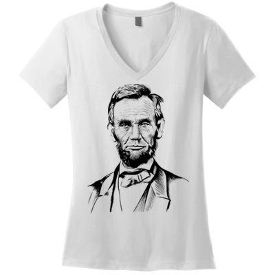 Abraham Lincoln Sketch Women's V-Neck T-Shirt