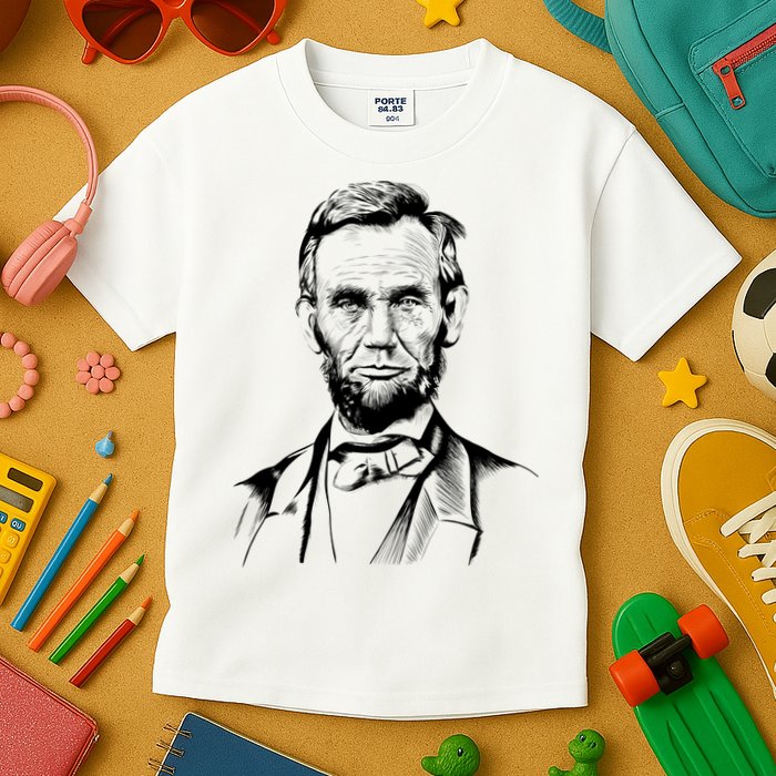 Abraham Lincoln Sketch Kids T-Shirt