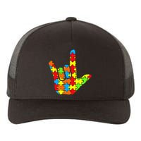 ASL Love Sign Language Autism Gift Awareness Support Yupoong Adult 5-Panel Trucker Hat