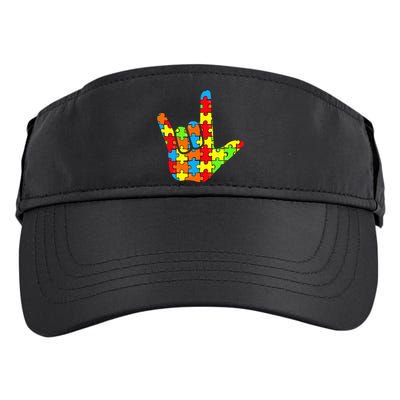 ASL Love Sign Language Autism Gift Awareness Support Adult Drive Performance Visor