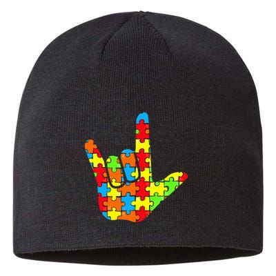 ASL Love Sign Language Autism Gift Awareness Support Sustainable Beanie