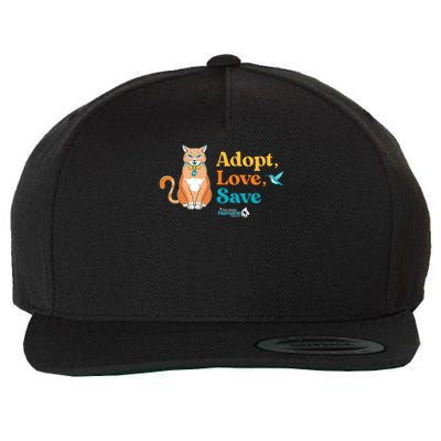 Adopt Love Save Rescue Cat Wool Snapback Cap