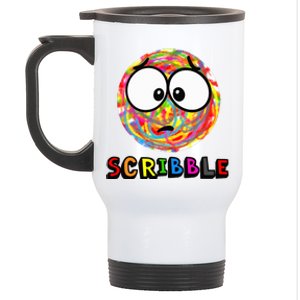 A Little Scribble Spot Stainless Steel Travel Mug