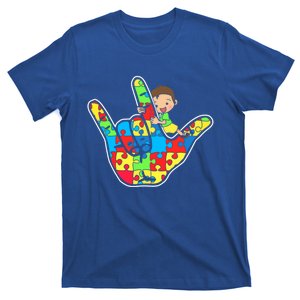 Asl Love Sign Language Autism Awareness Support Cute Gift T-Shirt