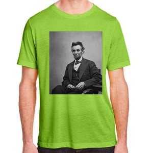 Abraham Lincoln Seated And Holding His Spectacles And A Pencil On Feb 1865 Adult ChromaSoft Performance T-Shirt