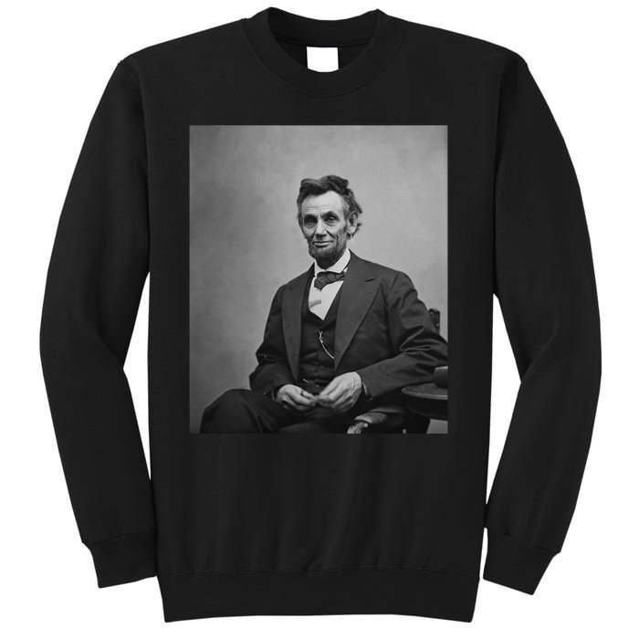 Abraham Lincoln Seated And Holding His Spectacles And A Pencil On Feb 1865 Sweatshirt