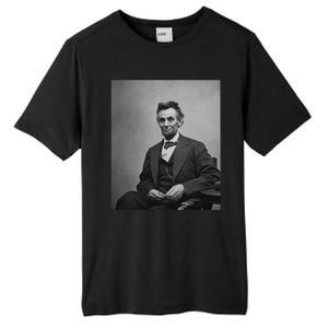 Abraham Lincoln Seated And Holding His Spectacles And A Pencil On Feb 1865 Tall Fusion ChromaSoft Performance T-Shirt