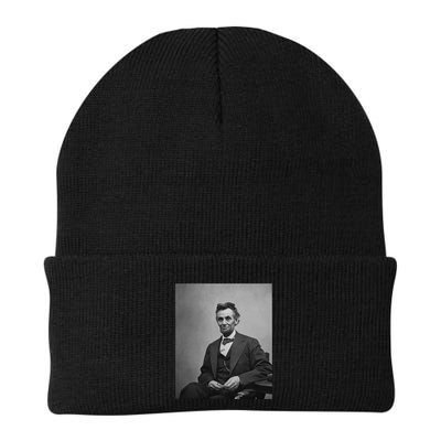 Abraham Lincoln Seated And Holding His Spectacles And A Pencil On Feb 1865 Beanie