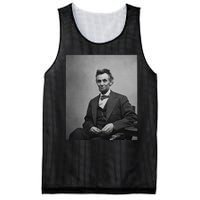 Abraham Lincoln Seated And Holding His Spectacles And A Pencil On Feb 1865 Mesh Reversible Basketball Jersey Tank