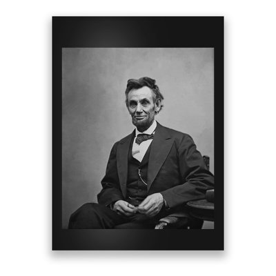 Abraham Lincoln Seated And Holding His Spectacles And A Pencil On Feb 1865 Poster