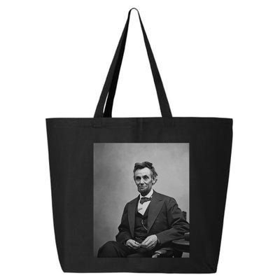Abraham Lincoln Seated And Holding His Spectacles And A Pencil On Feb 1865 25L Jumbo Tote