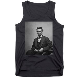 Abraham Lincoln Seated And Holding His Spectacles And A Pencil On Feb 1865 Tank Top