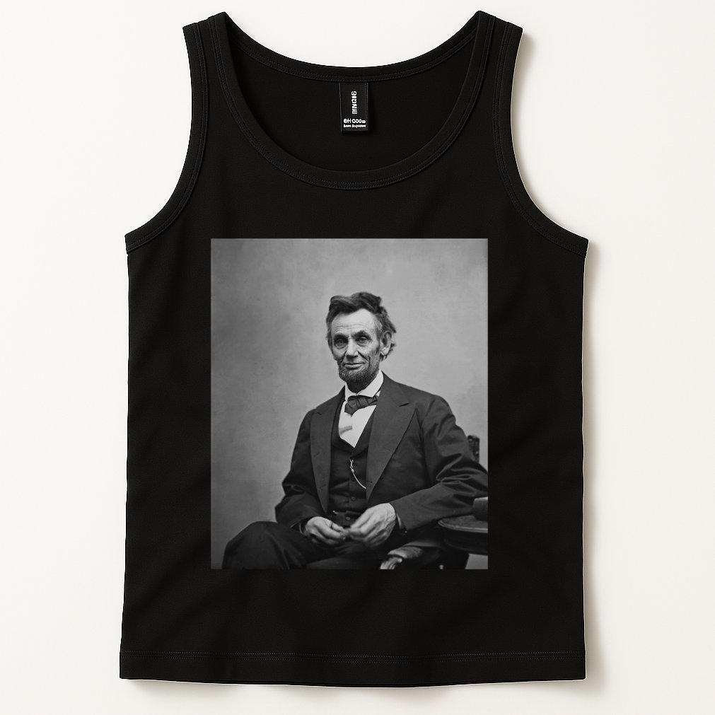 Abraham Lincoln Seated And Holding His Spectacles And A Pencil On Feb 1865 Tank Top
