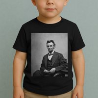 Abraham Lincoln Seated And Holding His Spectacles And A Pencil On Feb 1865 Toddler T-Shirt