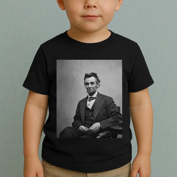Abraham Lincoln Seated And Holding His Spectacles And A Pencil On Feb 1865 Toddler T-Shirt