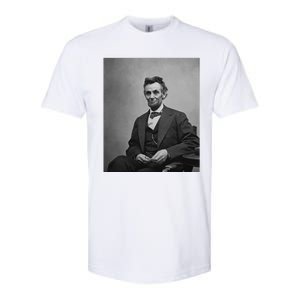 Abraham Lincoln Seated And Holding His Spectacles And A Pencil On Feb 1865 Softstyle CVC T-Shirt