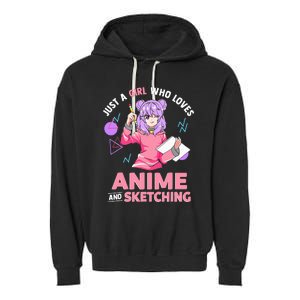 Anime Lover Sketching Enthusiast Garment-Dyed Fleece Hoodie