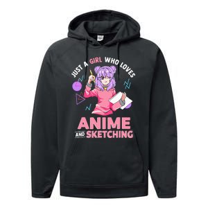 Anime Lover Sketching Enthusiast Performance Fleece Hoodie