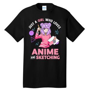 Anime Lover Sketching Enthusiast Tall T-Shirt