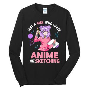 Anime Lover Sketching Enthusiast Tall Long Sleeve T-Shirt