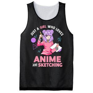 Anime Lover Sketching Enthusiast Mesh Reversible Basketball Jersey Tank