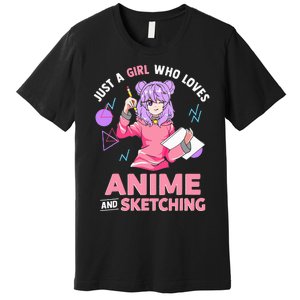 Anime Lover Sketching Enthusiast Premium T-Shirt