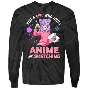 Anime Lover Sketching Enthusiast Tie-Dye Long Sleeve Shirt