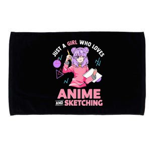 Anime Lover Sketching Enthusiast Microfiber Hand Towel