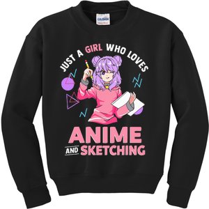 Anime Lover Sketching Enthusiast Kids Sweatshirt