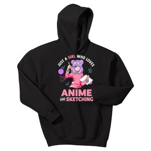 Anime Lover Sketching Enthusiast Kids Hoodie